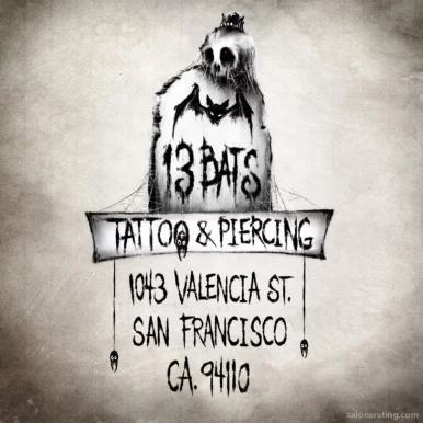13 Bats Tattoo and Piercing Studio, San Francisco - Photo 2